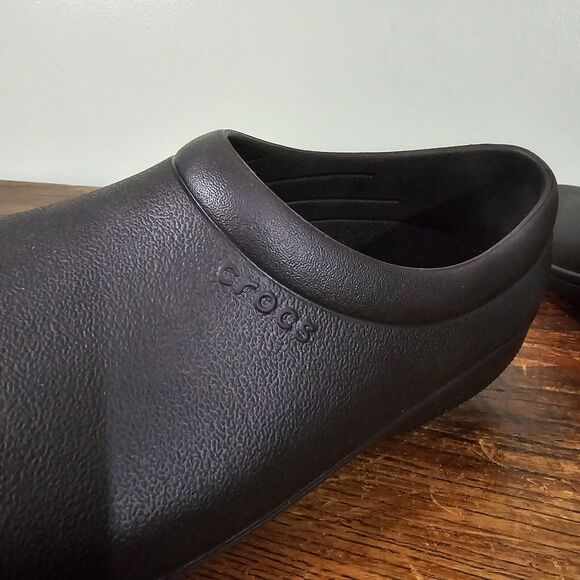 Crocs On The Clock Slip Resistant Work Slip On Shoes‎ Black Unisex Mens 8 main image 10